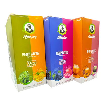 Afghan Hemp Fusion Pack Hemp Woods Wraps 2/Pk - 25pk Display