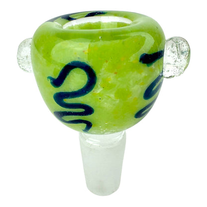 14mm Male Round Colored Wig Glass Bowl