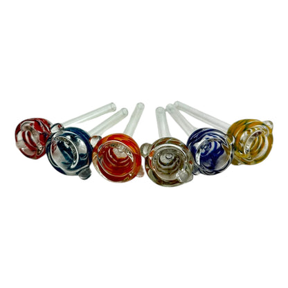 10mm Swirl Bowl Stem - Assorted Colors