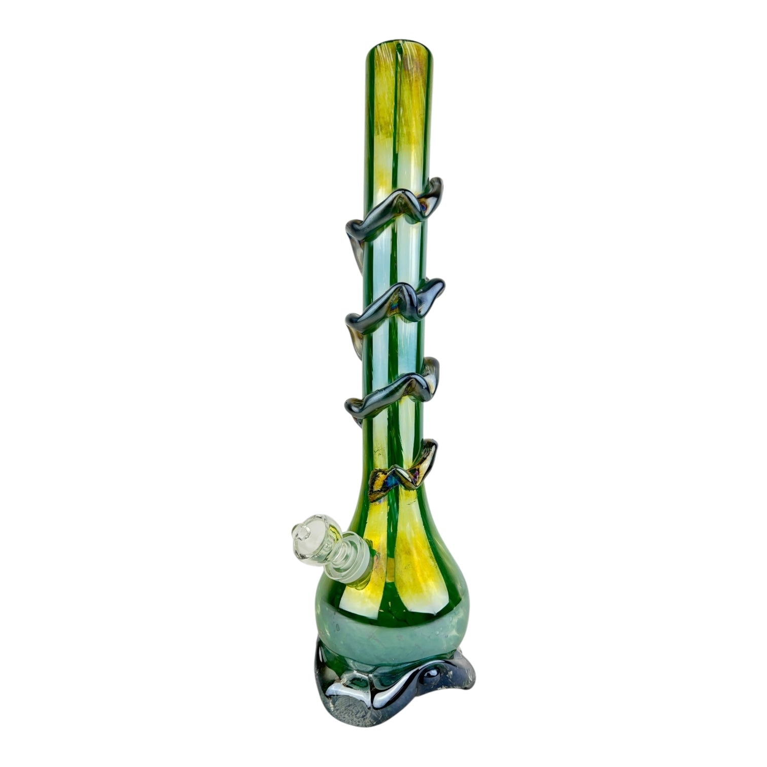 15" Chrome Twist Soft Glass Beaker Water Pipe