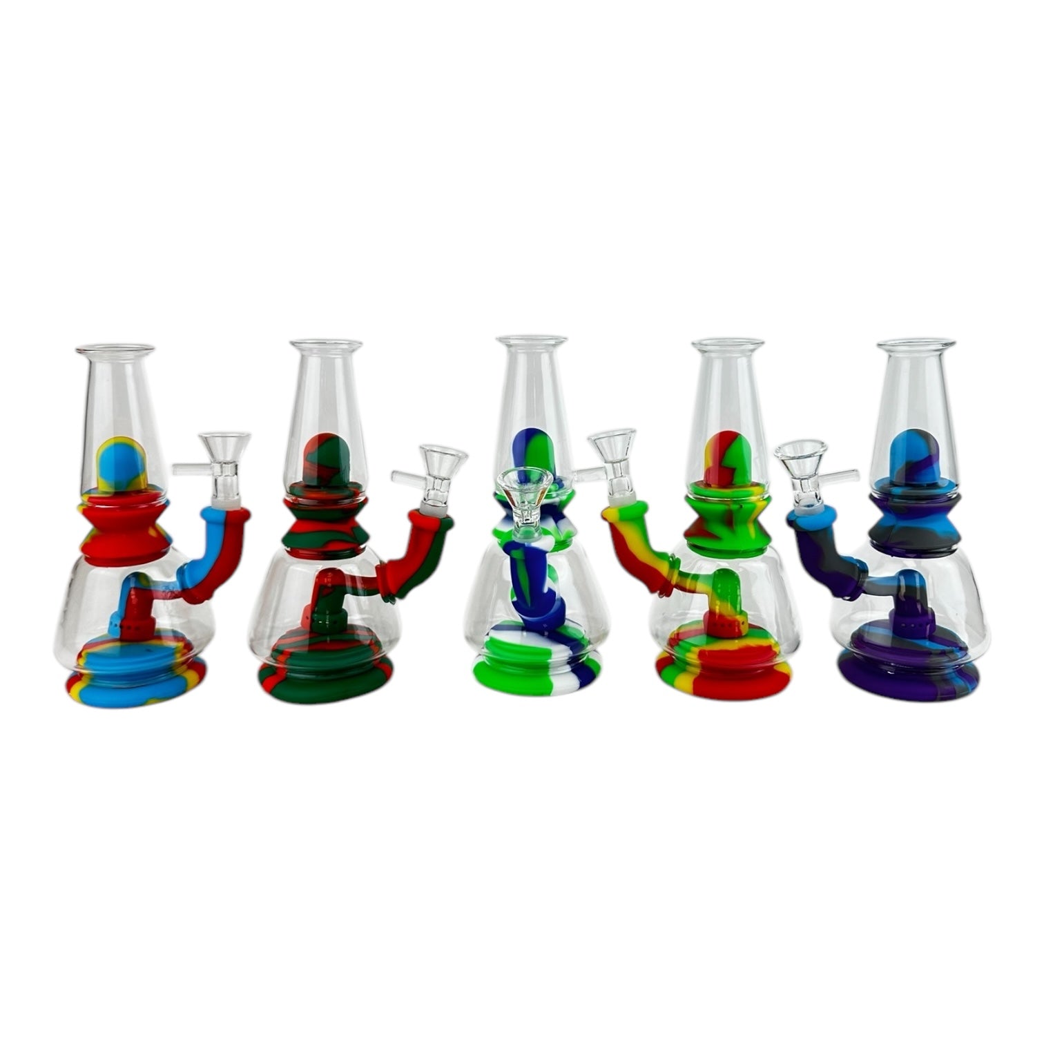 7" Silicone Glass Water Pipe SWP 42 - Assorted Colors