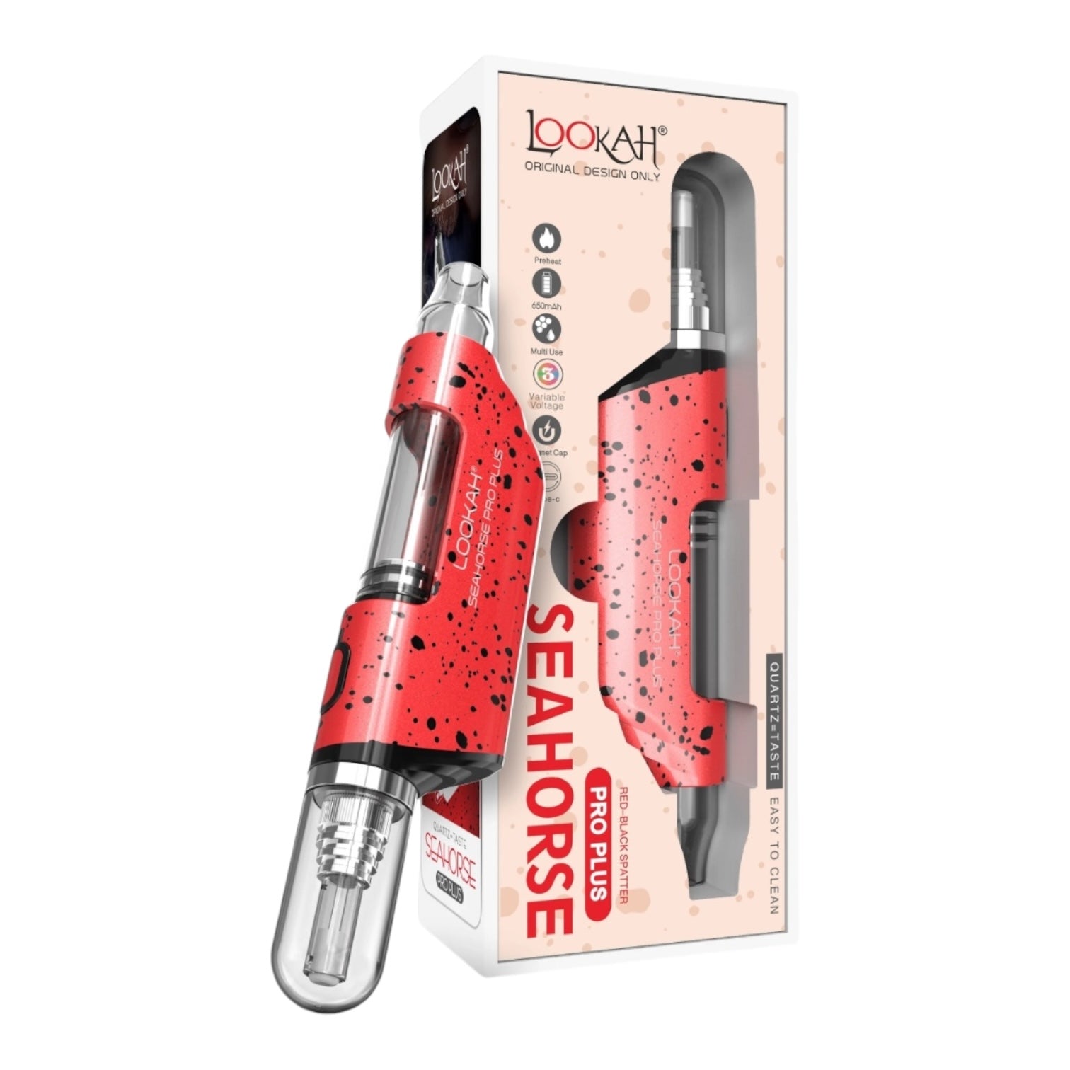 Lookah Seahorse Pro Plus Spatter Colors Electric Nectar Collector