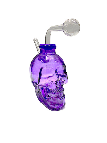 4"  Heavy Glass Skull OB Water Pipe