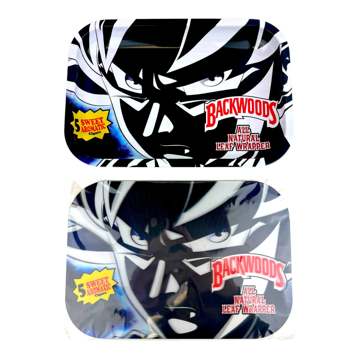 BW 3D Medium Metal Rolling Tray With Magnetic Lid 6" X 9"