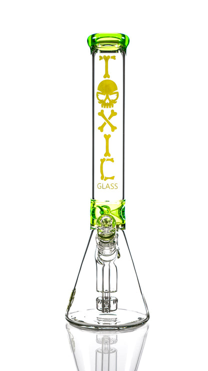 15″ MK100 TX13 Toxic Skull Beaker Water Pipe by MK 100 Glass