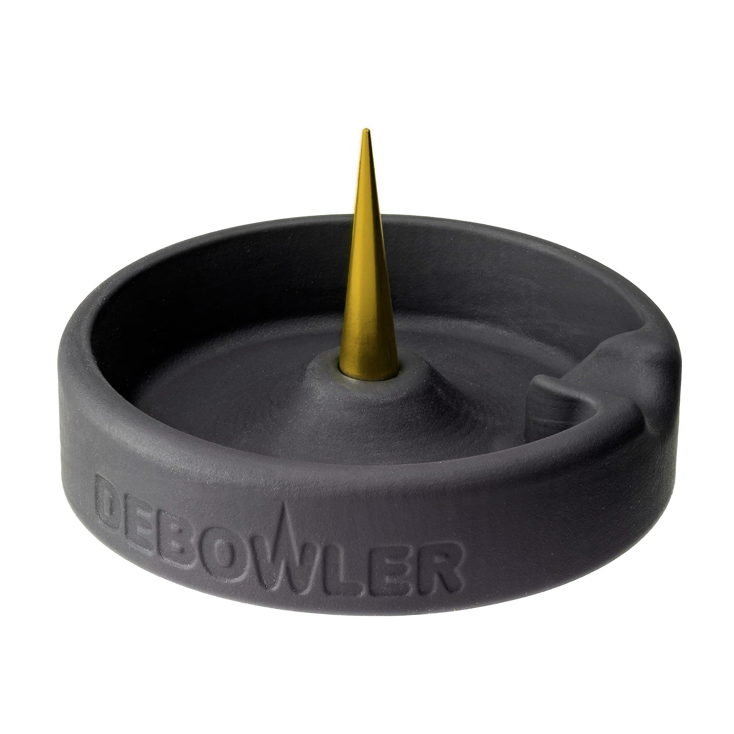 Debowler 4" Minimalist Silicone AshTray with Billet Aluminum Cleaning Spike