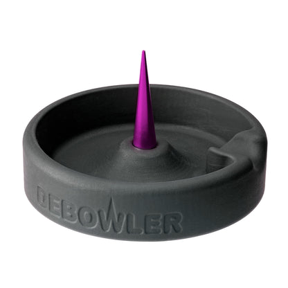 Debowler 4" Minimalist Silicone AshTray with Billet Aluminum Cleaning Spike