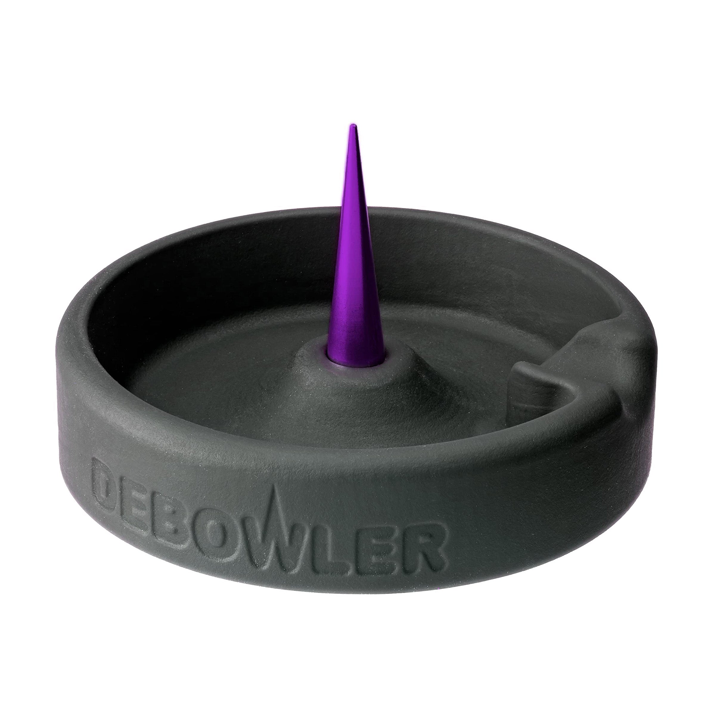 Debowler 4" Minimalist Silicone AshTray with Billet Aluminum Cleaning Spike