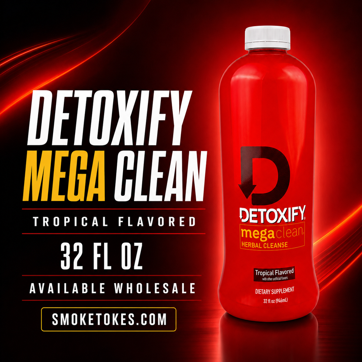 Detoxify Mega Clean 32 fl oz Tropical Flavor