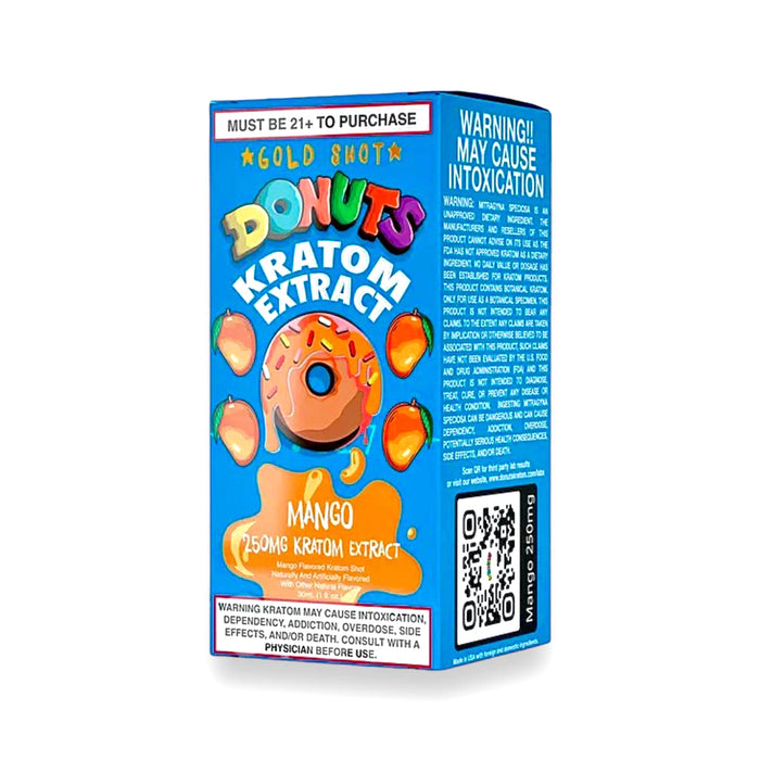 Donuts Kratom Extract Shot 30ml - Mango (12ct/Display)