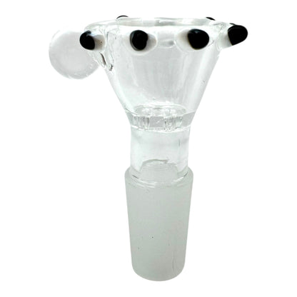 Dotted Rim Glass Bowl 14mm Male