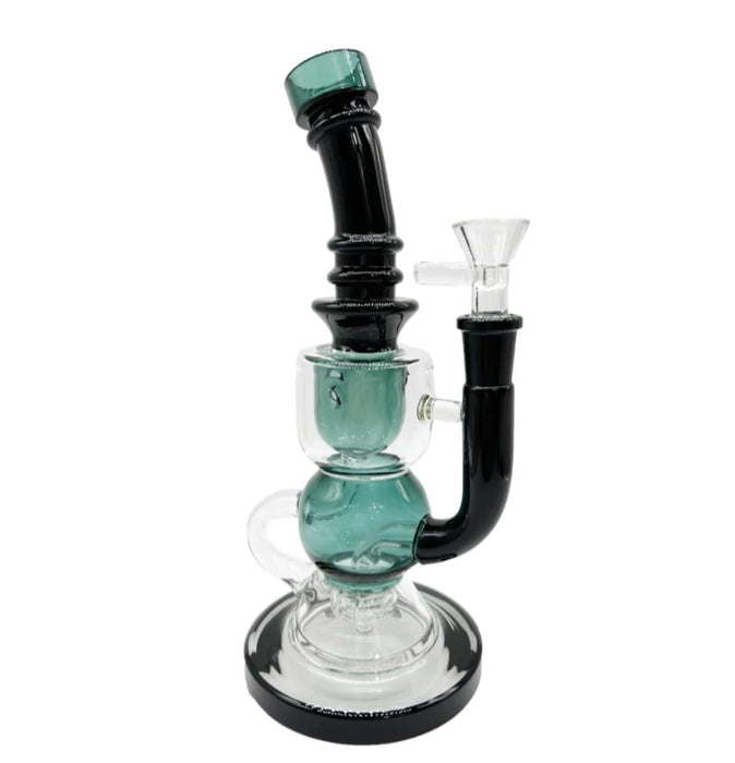 8" Dab Rig Recycler Glass Water Pipe
