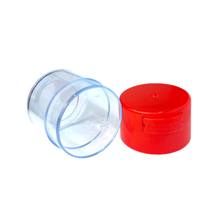 Acrylic Air Tight  Jar 120mL 4oz. - Colored Lid Clear Bottom