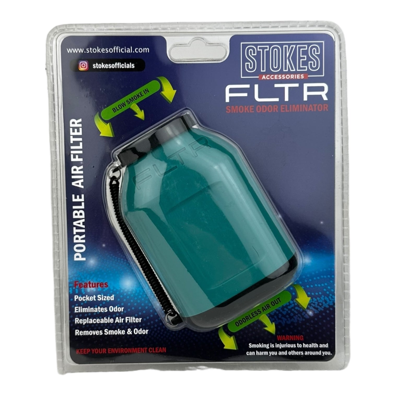 Stokes FLTR Smoke Odor Eliminator Device with Replaceable Cartridge | 48pc/Case