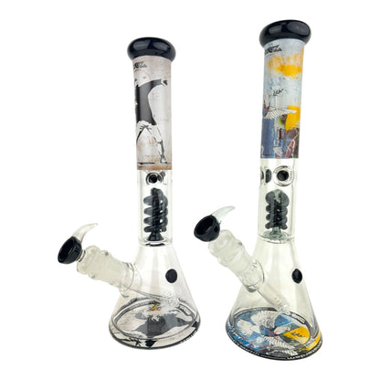 G-Rollz 18" Twist Perc Beaker Glass Water Pipe