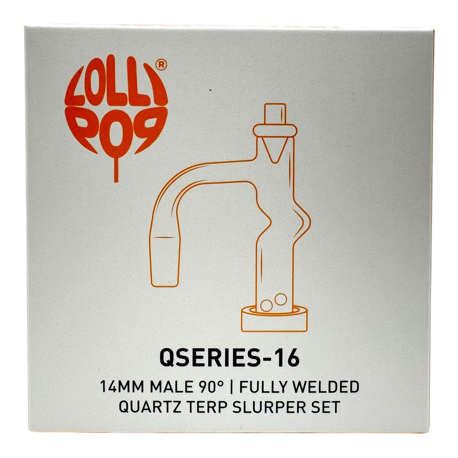 Lollipop QSeries-16 | 14mm Male 90° | Fully Welded Quartz Terp Slurper Banger Set - QZ 116