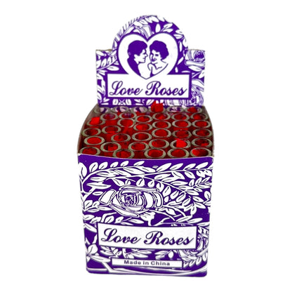 Love Roses Thick Glass Tube 36pc Display Box | 24D/Case