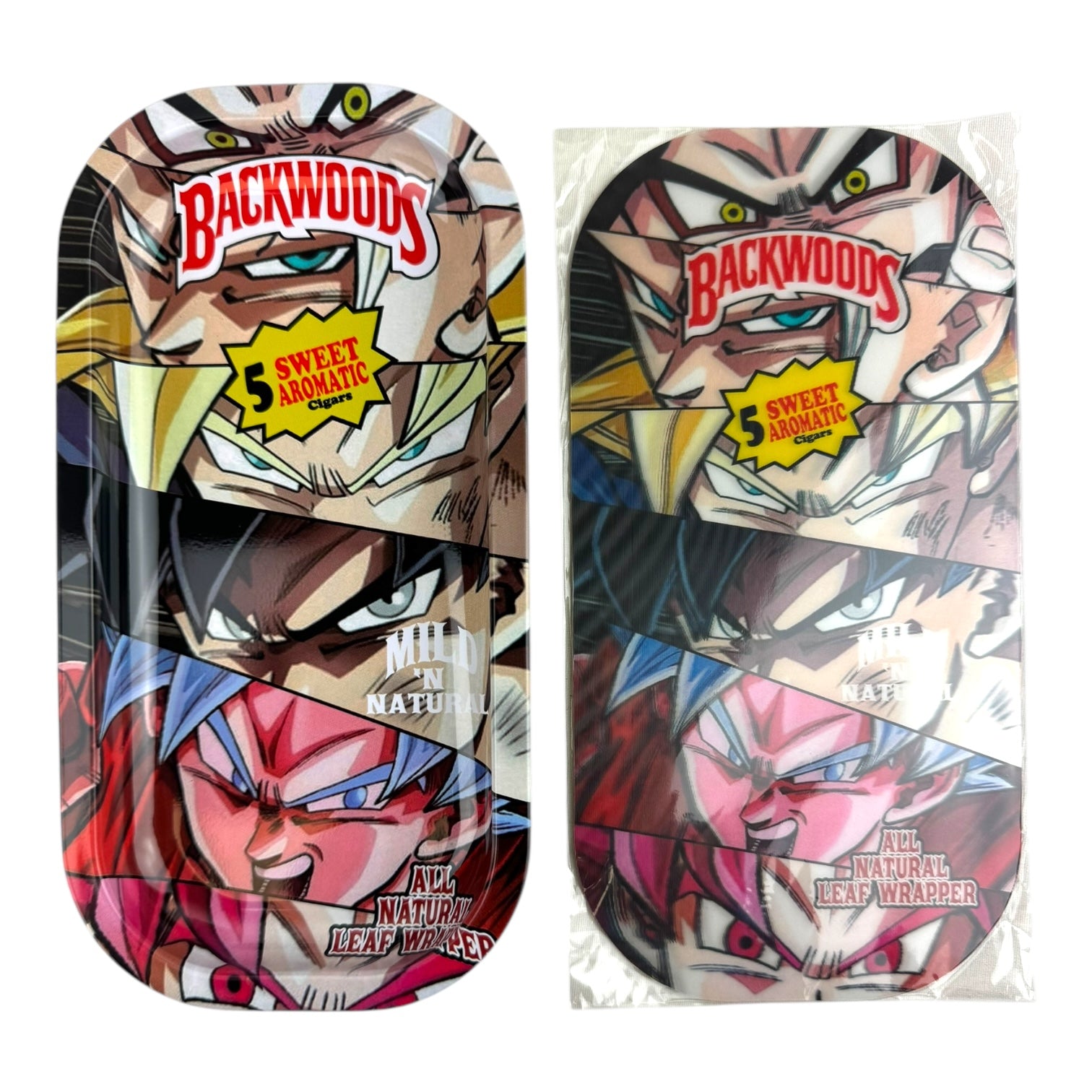 BW 3D Small Metal Rolling Tray With Magnetic Lid 8" X 4"