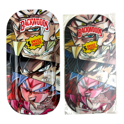 BW 3D Small Metal Rolling Tray With Magnetic Lid 8" X 4"