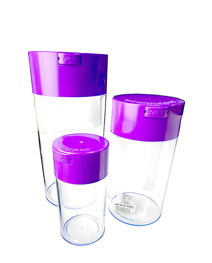 Acrylic Air Tight 3 in 1 Jar- 83oz Size, 42oz Size, 19oz Size Clear Body Colored Lid