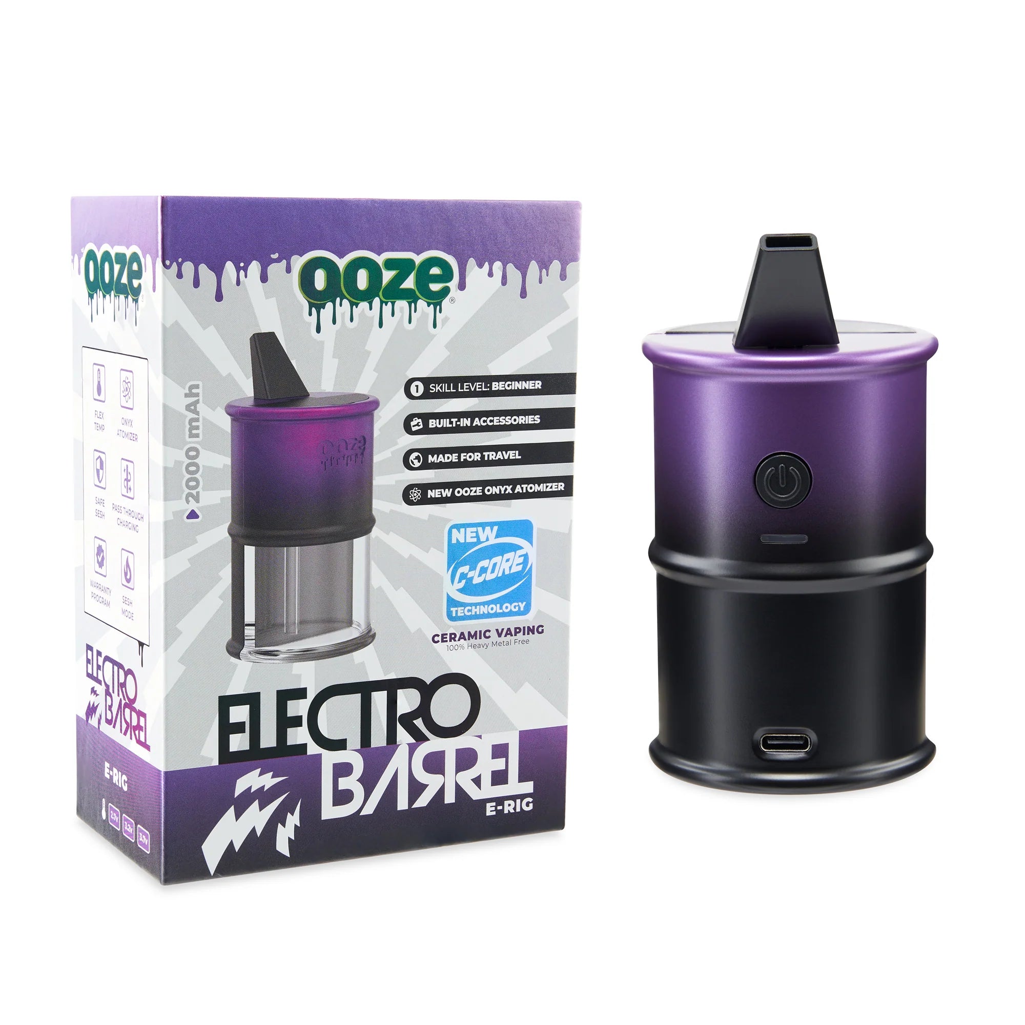 Ooze Electro Barrel E-Rig – C-Core 2000 MAh