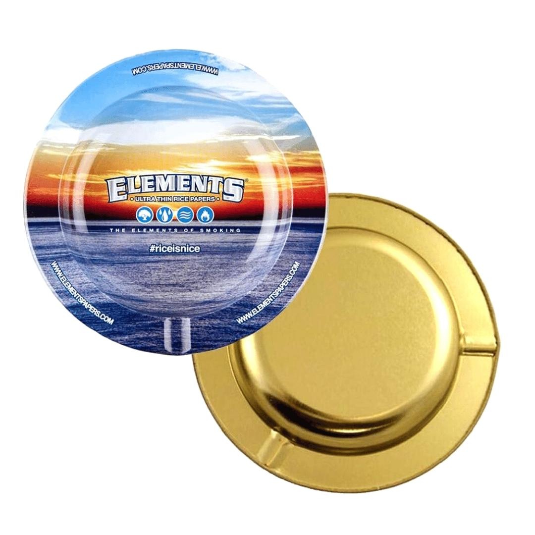 Elements 5.5" Metal Ashtray Blue