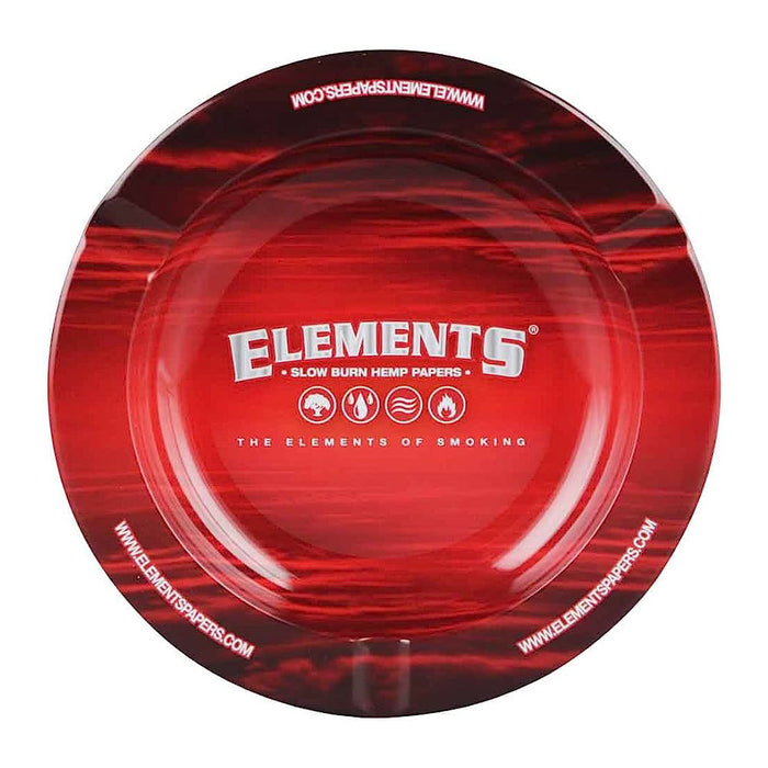 Elements 5.5" Metal Ashtray Red