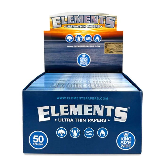 Elements King Size Wide Ultra Thin Rolling Paper (33 Sheets / 50 Booklets)