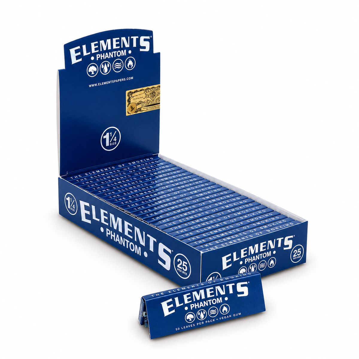 Elements Phantom Paper 1 1/4  Rolling Papers