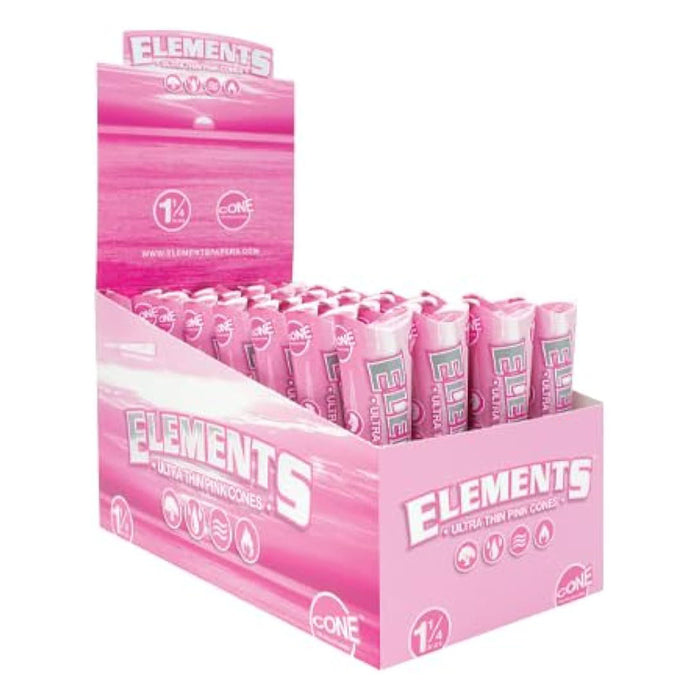 Elements Pink Cones 1 1/4 Ultra Thin (6 Cones per Pack /32 Packs per Display)