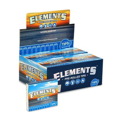Elements Pre Rolled Tips Natural Grain Cut (21 Tips Per Pack / 20 Packs)