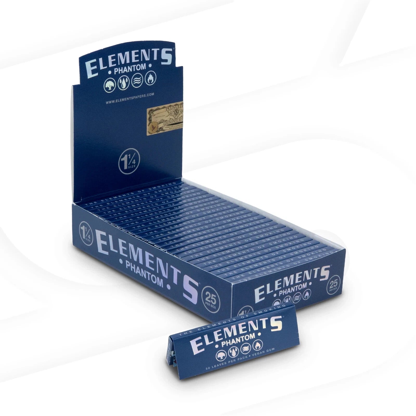 Elements Phantom Paper 1 1/4  Rolling Papers
