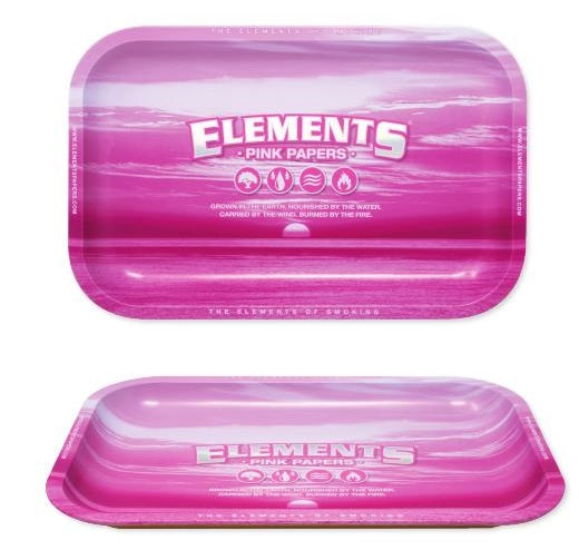 Elements Pink Cloud Metal Rolling Tray