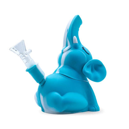 6" Sleepy Elephant Silicone Water Pipe