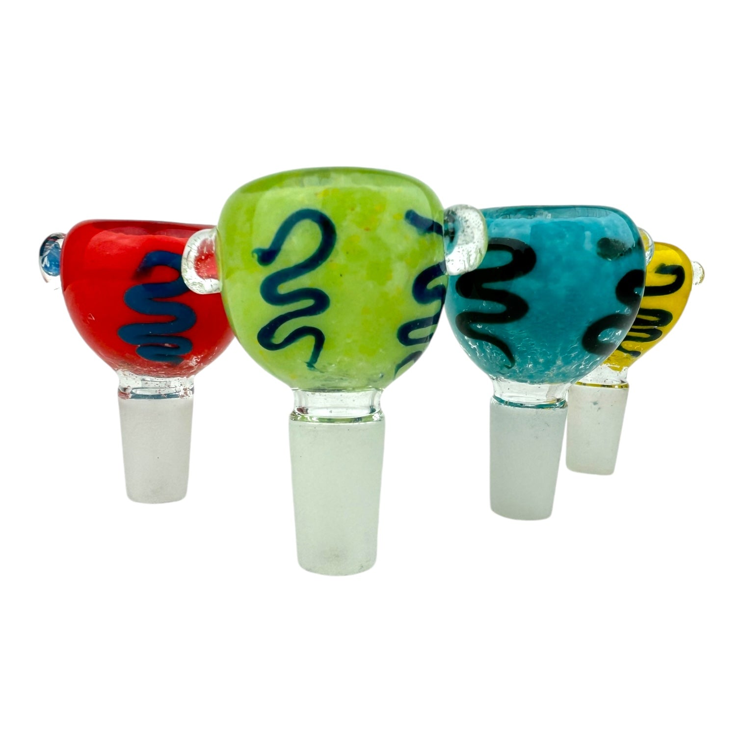 14mm Male Round Colored Wig Glass Bowl