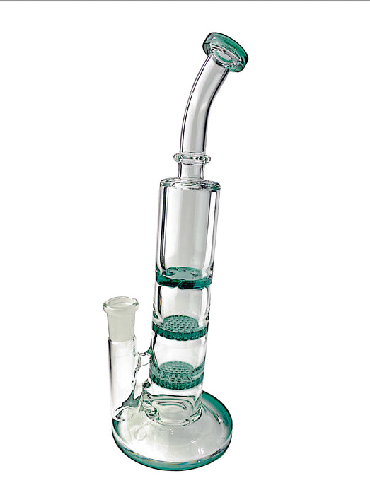 10" Triple Honeycomb Disc Perc Glass Water Pipe