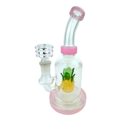 8" Pineapple Bent Neck 14mm Glass Water Pipe