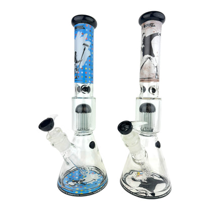 G-Rollz 18" Tree Perc Beaker Glass Water Pipe