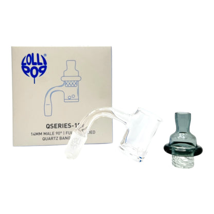 Lollipop QSeries-10 | 14mm Male 90° | Fully Welded Quartz Banger Set - QZ 110