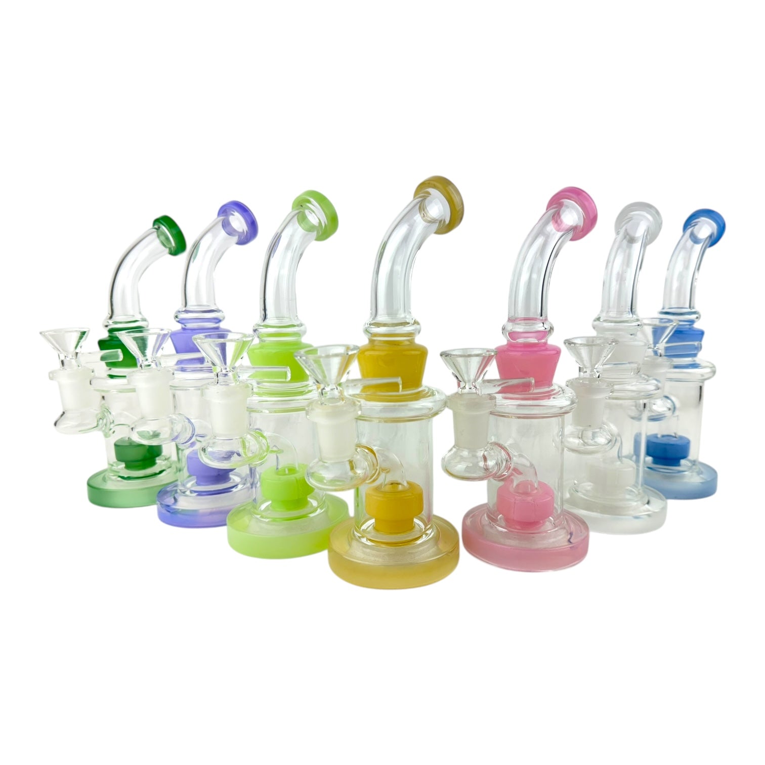 8" WP 1179 Glass Water Pipe - Assorted Colors