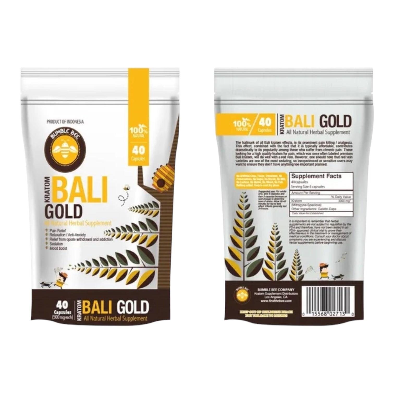 Bumble Bee Kratom (Capsules) (40ct)