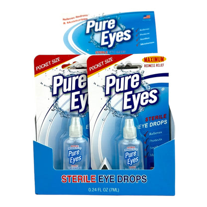 Pure Eyes Sterile Eye Drops 12ct Display | 6 Displays / Case