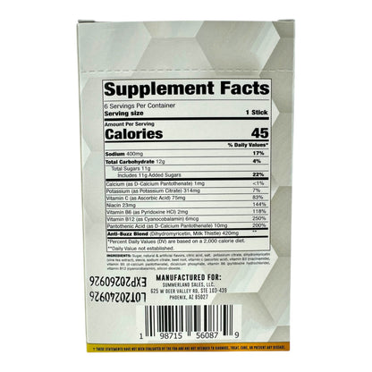 Stinger Detox Anti-Buzz Post Drinking Relief - Tropical Punch (6 Packs)