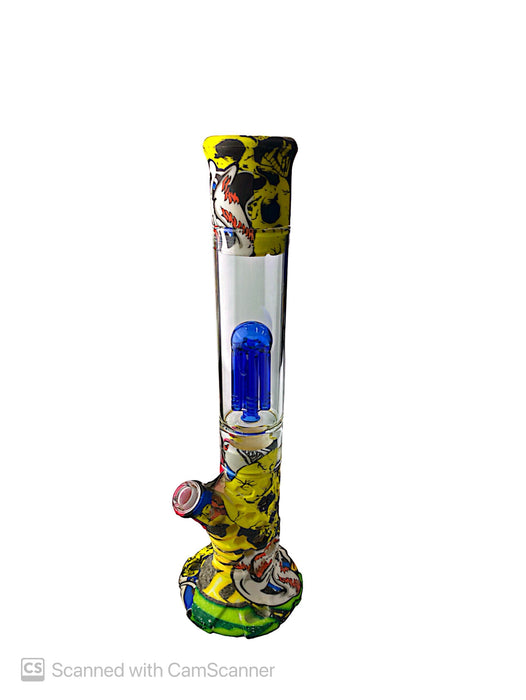 15"  Tree Perc Silicone Water Pipe