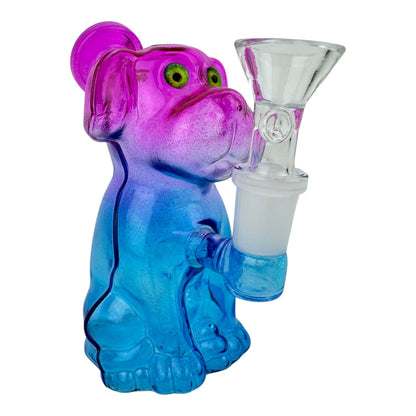 6" Dog Glass Water Pipe (Assorted Colors)