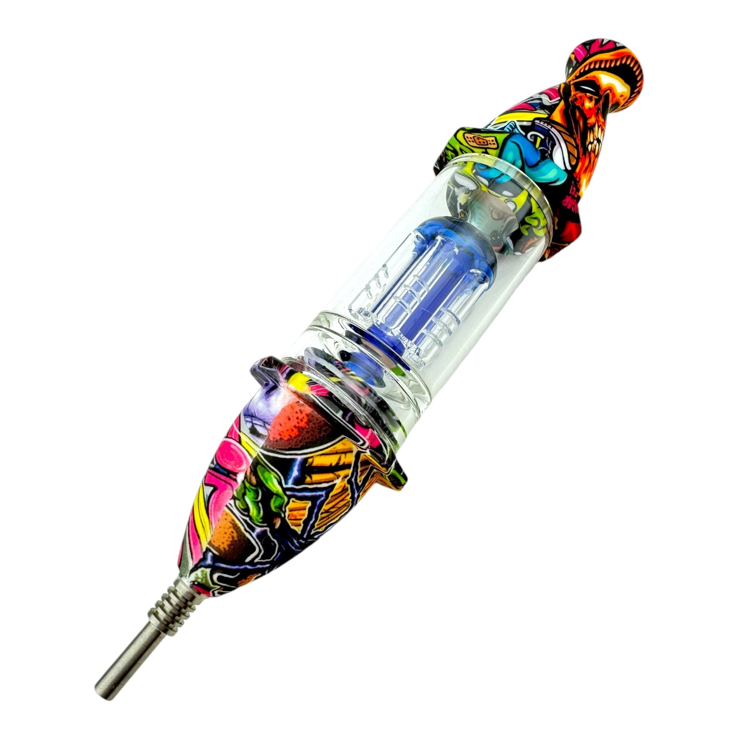 8'' Printed Rocket Silicone Nectar Collector w/ 6-Arm Tree Perc (SNC 11P)