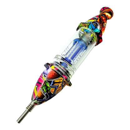 8'' Printed Rocket Silicone Nectar Collector w/ 6-Arm Tree Perc (SNC 11P)