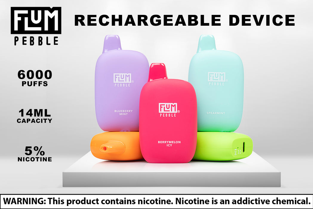 Flum Pebble (Disposable Device) - 6000 Puffs (10 pack/Display)