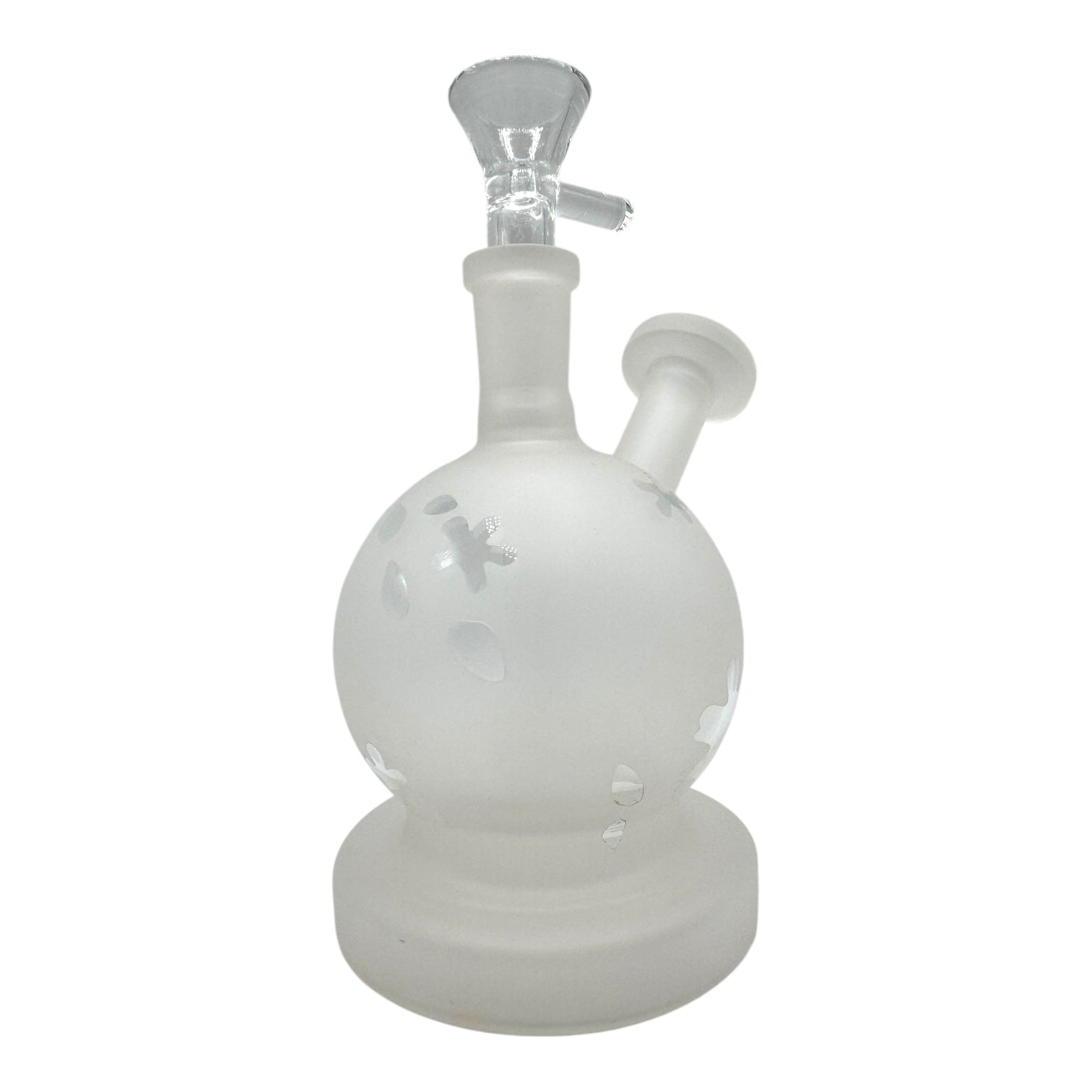 5" Frosted Ball Glass Water Pipe "DA-049BO" (Assorted Designs)