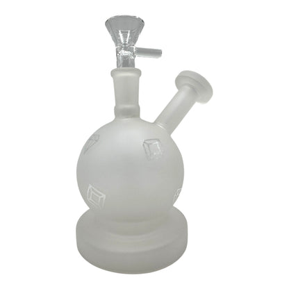 5" Frosted Ball Glass Water Pipe "DA-049BO" (Assorted Designs)